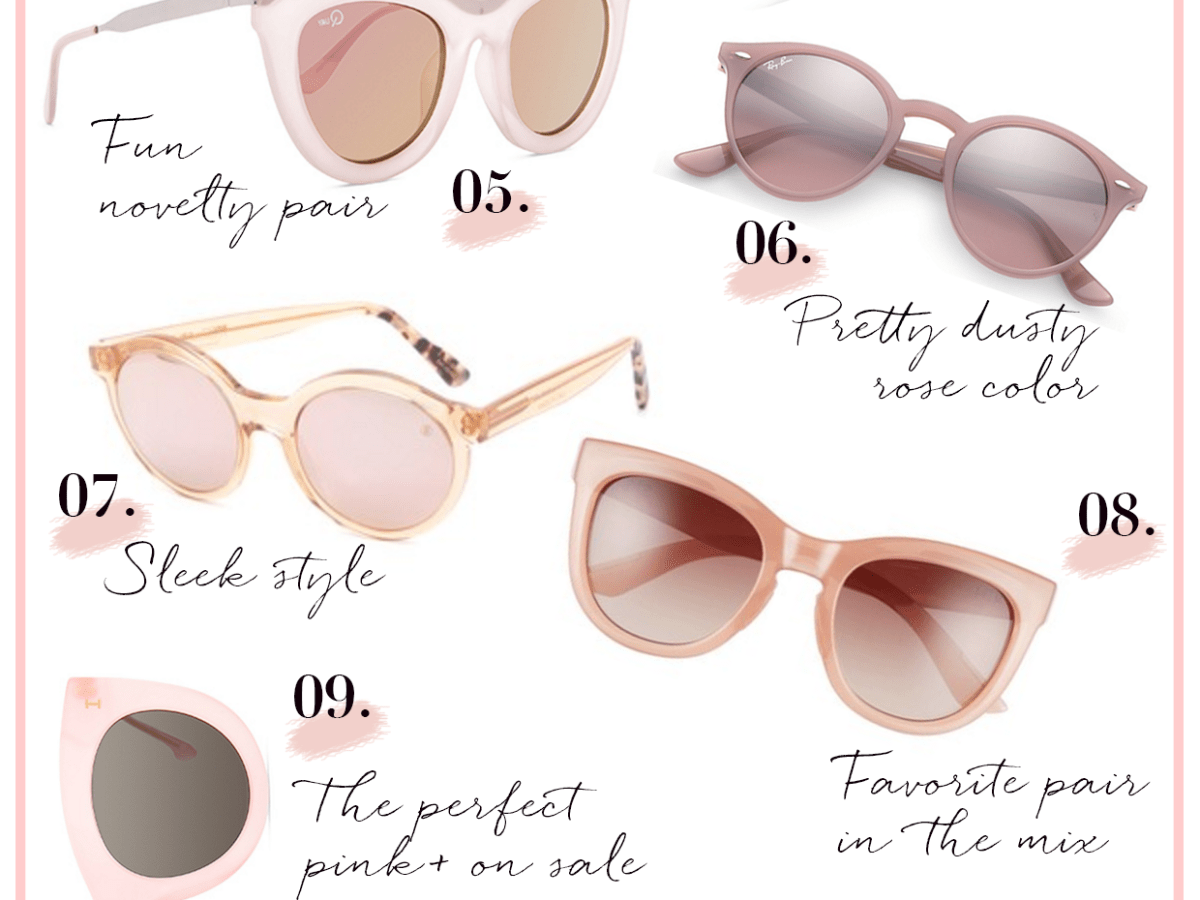 dusty pink sunglasses