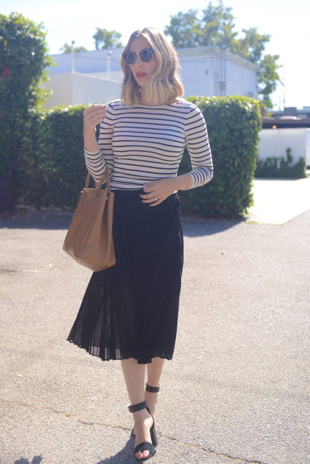 Striped and Pleated - Cupcakes & Cashmere