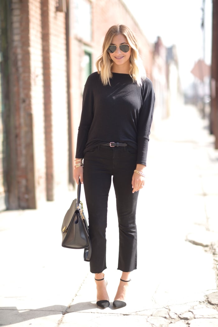 How to Wear an All-Black Outfit - Cupcakes & Cashmere