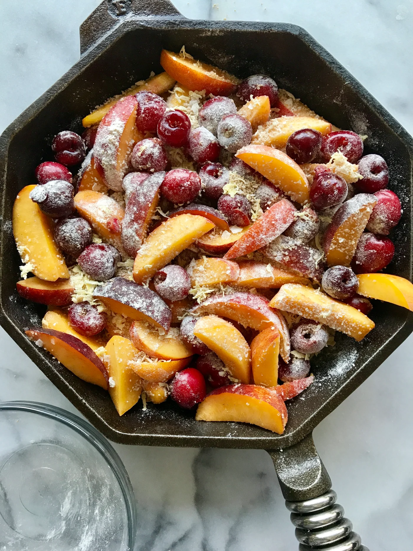 Peach & Cherry Skillet Cobbler recipe