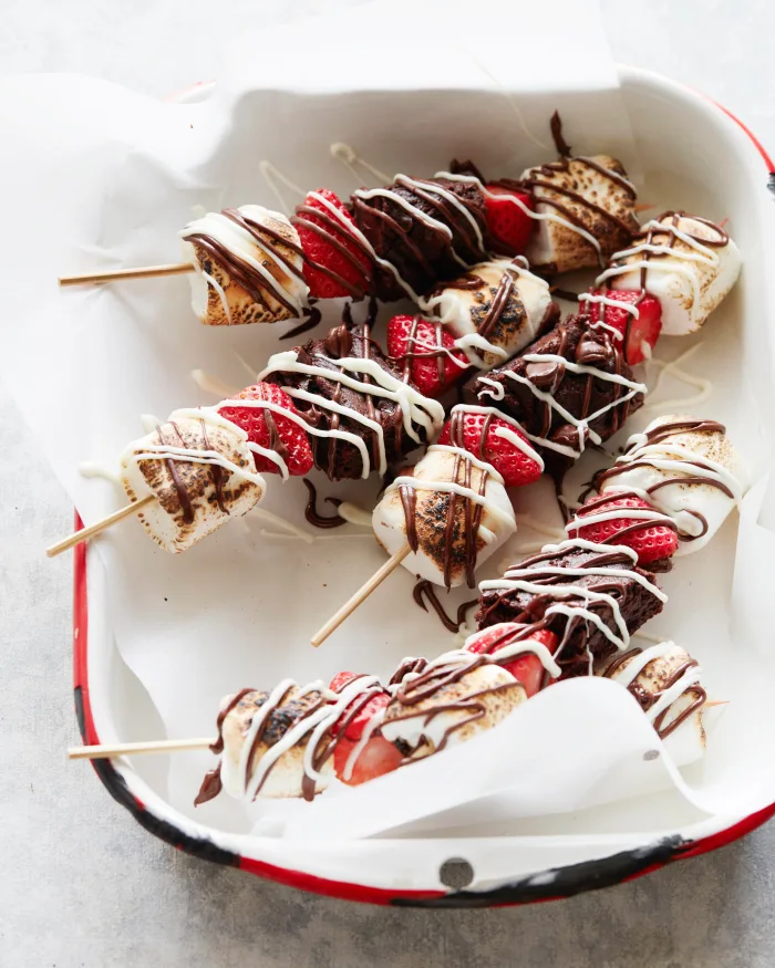 Strawberry Brownie Skewers