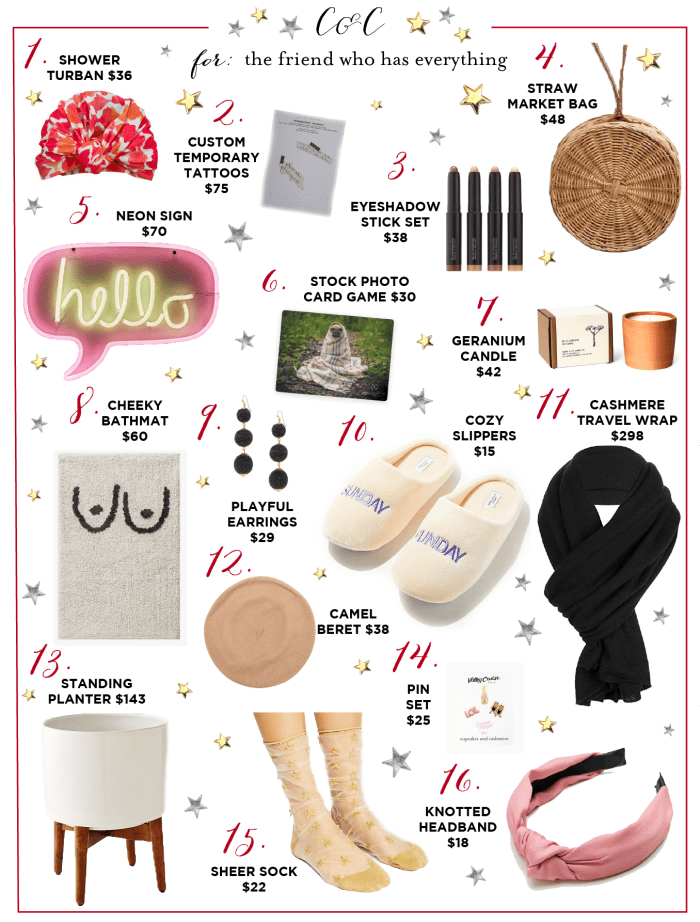 Gift Guide: For the Best Friend Who Has Everything - Cupcakes & Cashmere