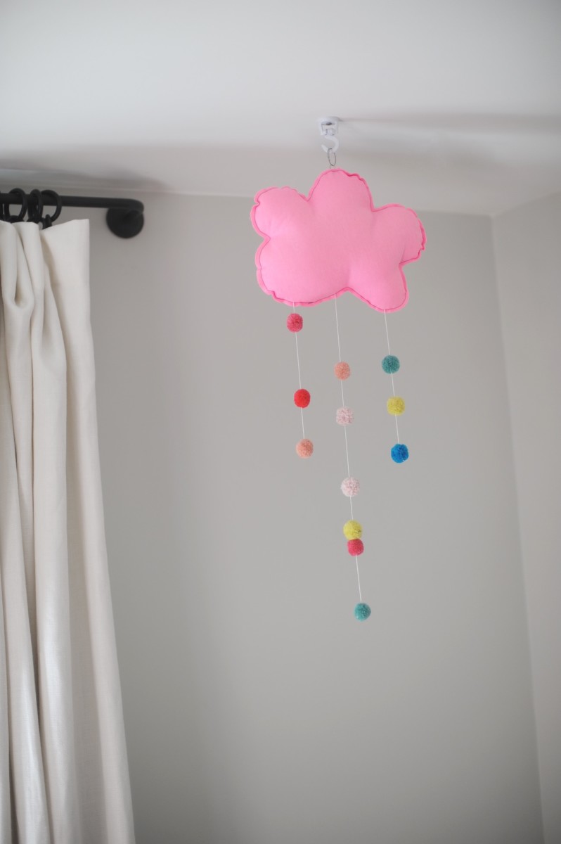 {A cute cloud mobile Sloan picked out at one of her favorite stores}