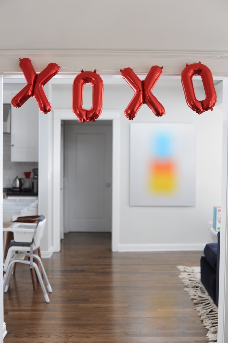 Valentine's Day-themed decorations