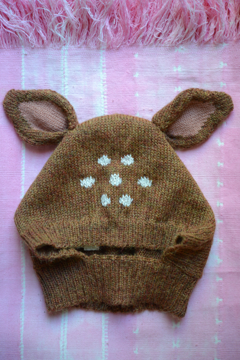 The cutest deer hat from one of Sloan's aunties