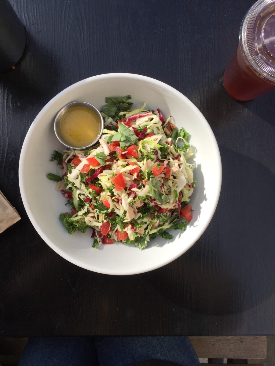 {Thursday's lunch: an Italian chop salad from Sycamore Kitchen}
