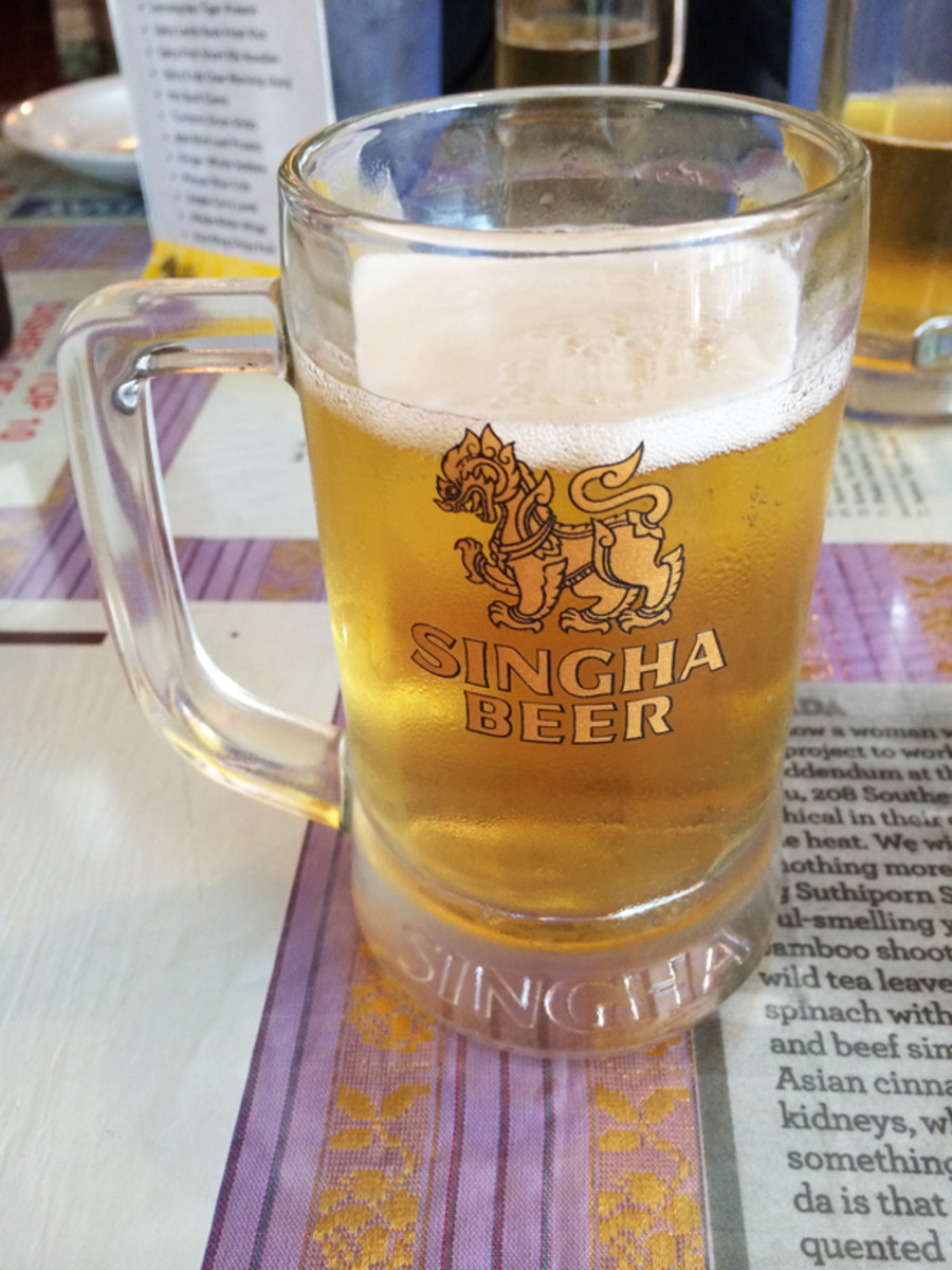  {Thai beer from my new neighborhood spot}