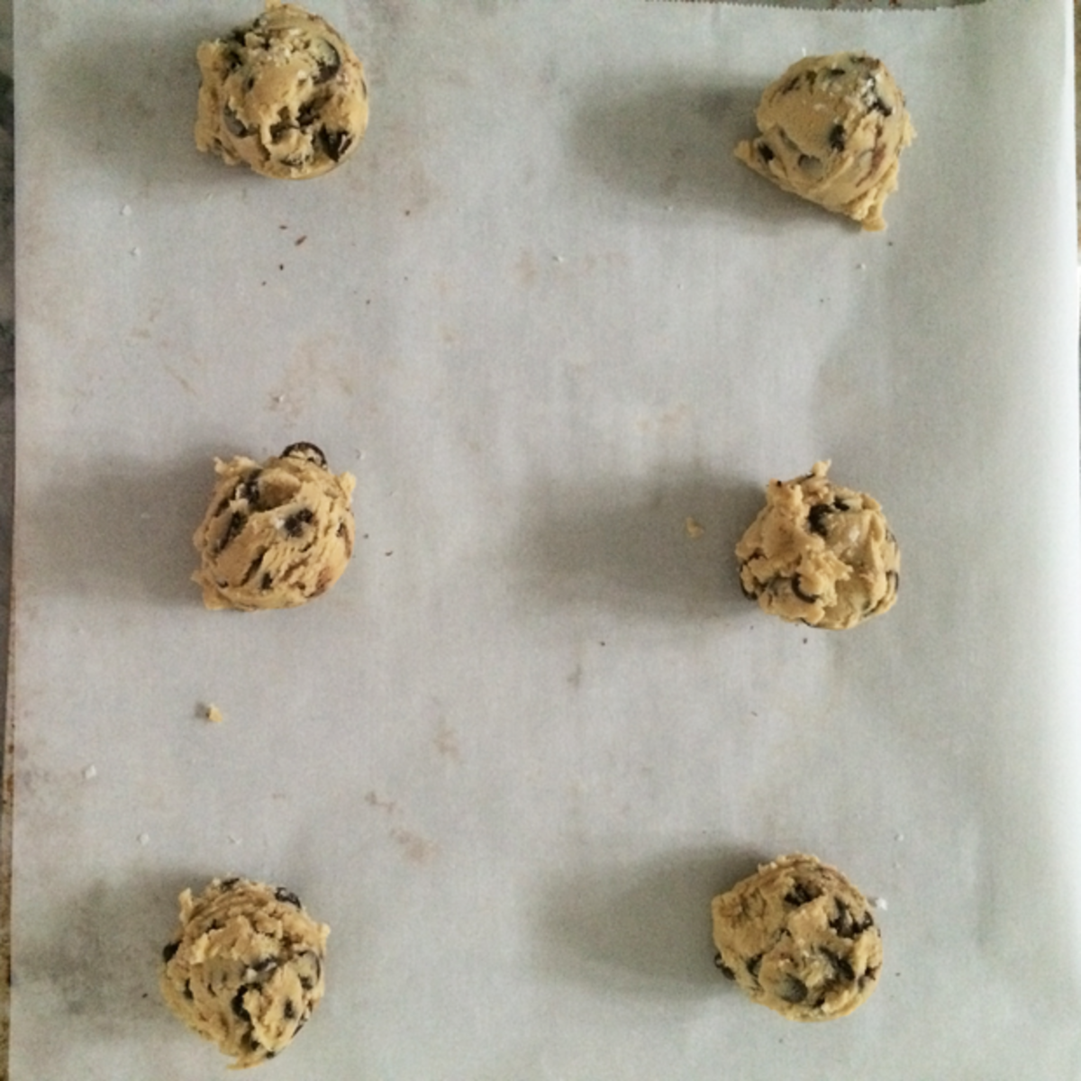  {Baking off frozen chocolate chip cookies for the nursing staff}
