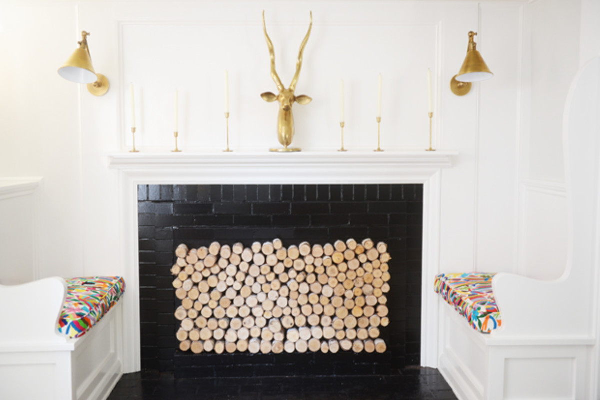  {G's fireplace log DIY, inspired by this post}