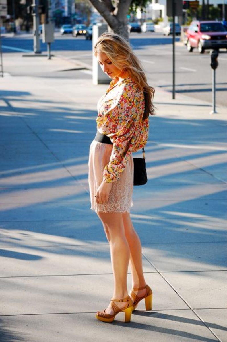 H&M Top, Urban Outfitters Skirt, Marc Jacobs Bag, Seychelles Heels, Vintage Jewelry