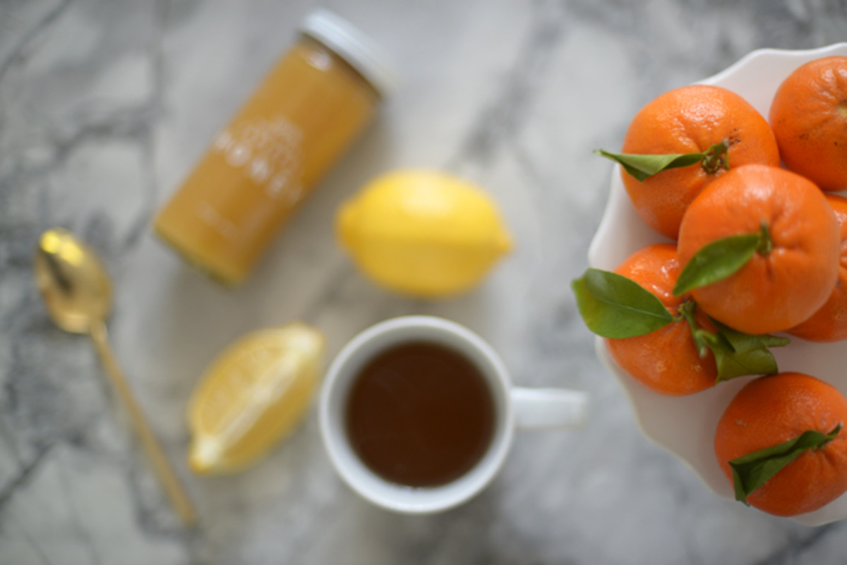  {Cold remedies for my husband: citrus, honey and tea}