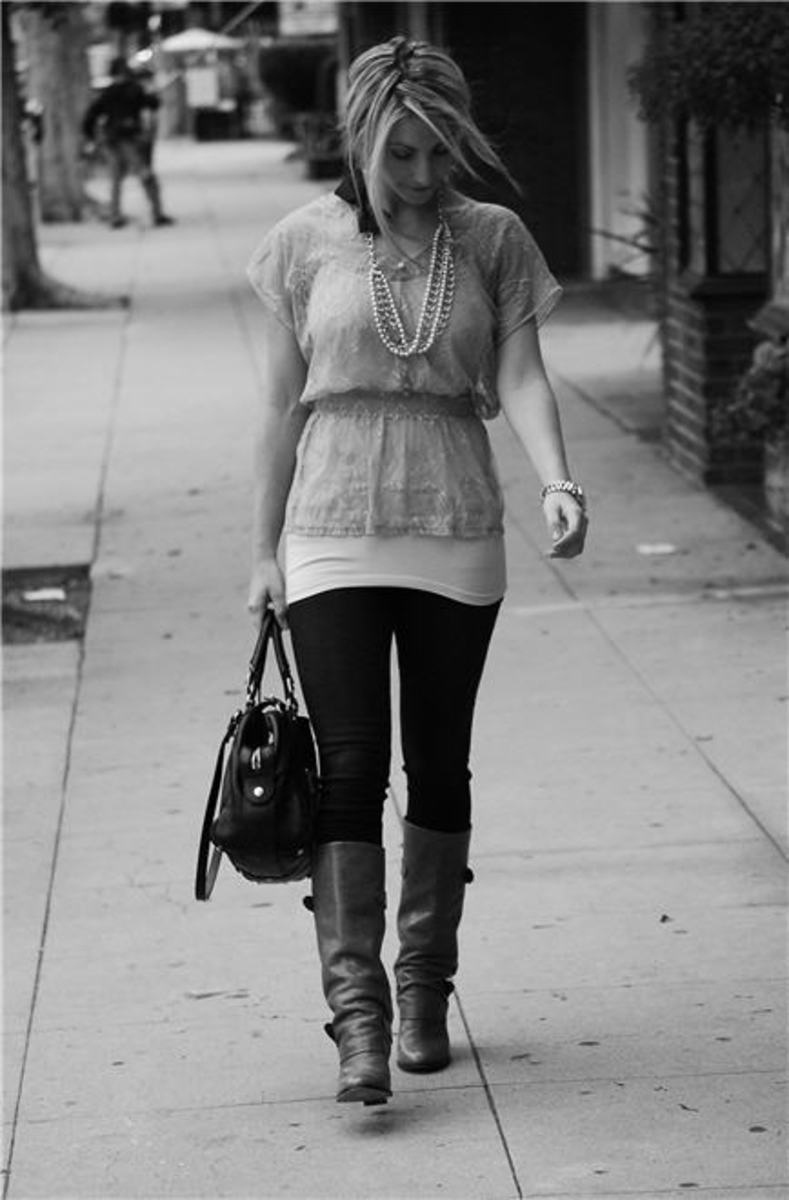 Shantilly Bow Tie Necklace, Topshop Blouse, Anthropologie Tank Top, Michael Kors Watch, Citizen of Humanity Avedon Skinny Jeans, Coach Boots, Gryson Bag