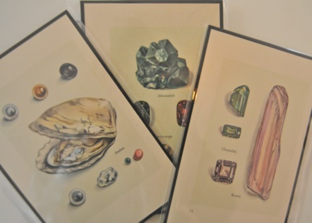 {A set of geode prints (thanks, Raina!) that I can't wait to frame}