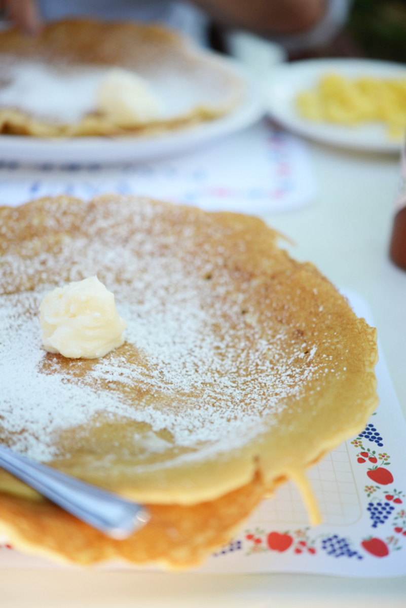  {Danish pancakes on a day trip to Solvang}