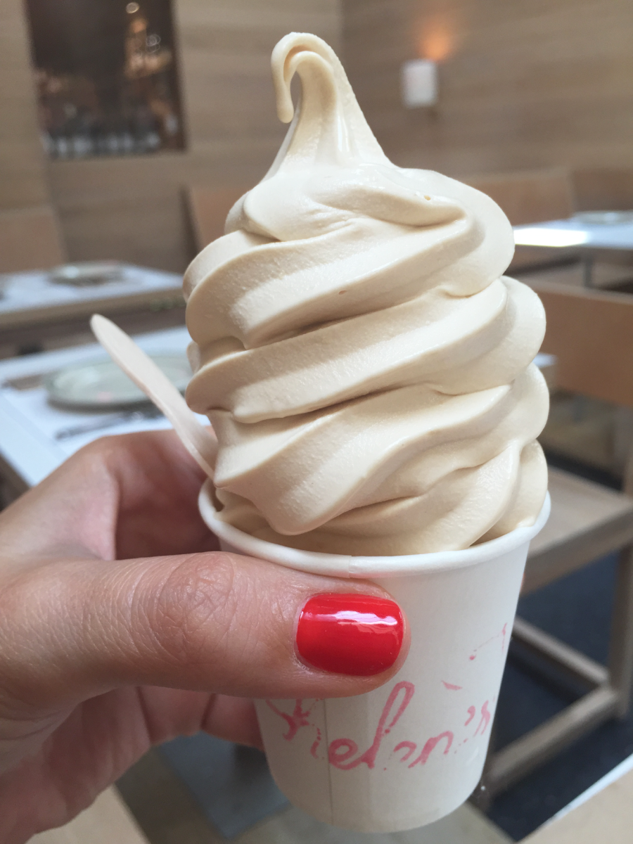 {Mid-week pick me up (in the form of salted caramel soft serve) from Jon and Vinny's}