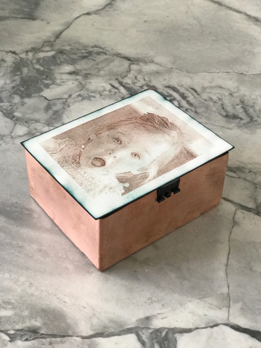 {An incredible copper and enamel box made by my mom}