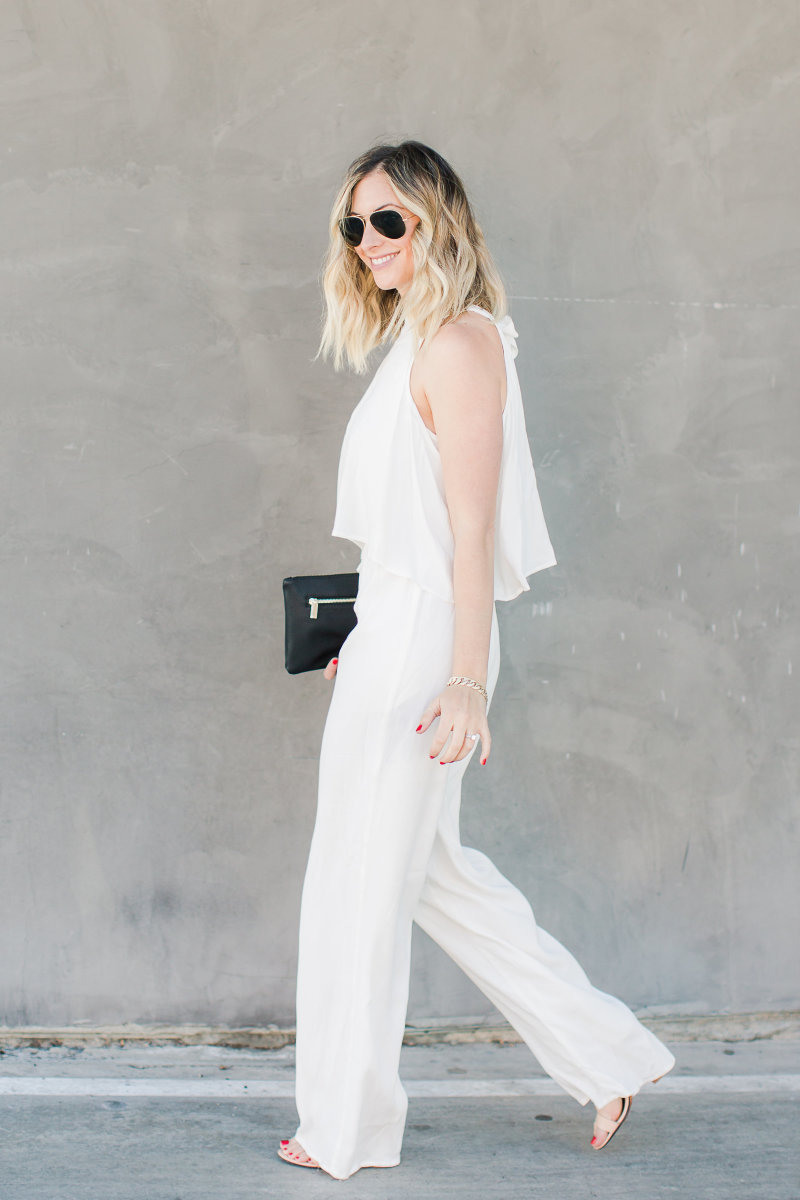Ray Ban Aviators, Shiraleah Clutch, Cupcakes and Cashmere Jumpsuit