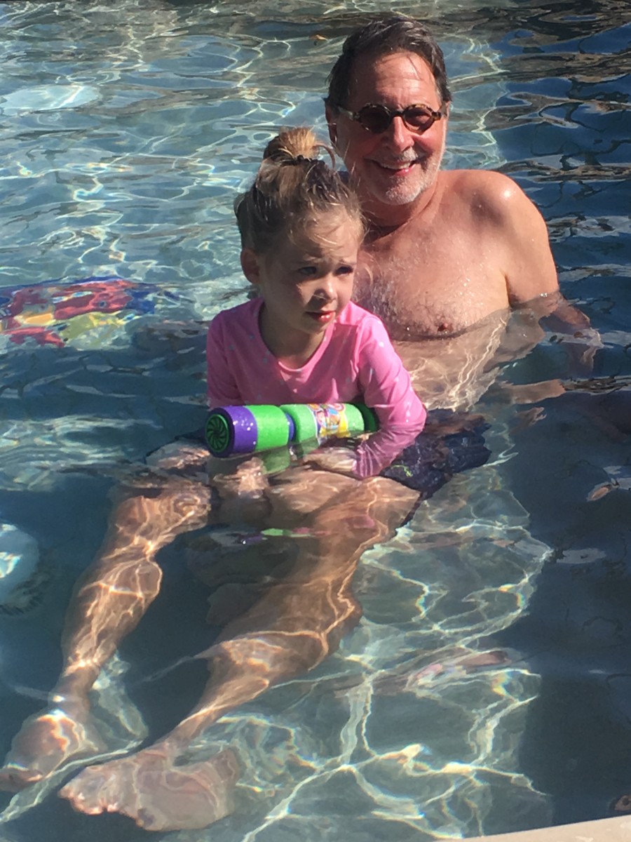 Hanging in the pool with 'Gaga'