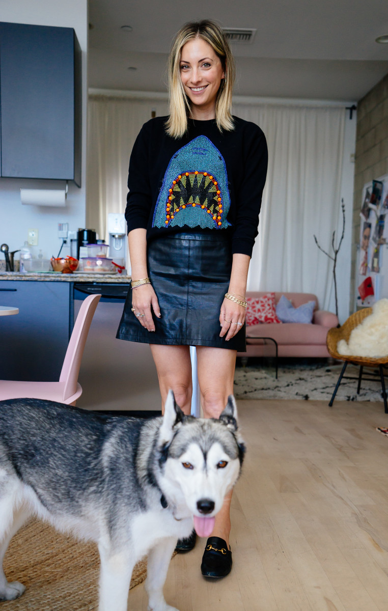 Forever 21 Sweatshirt (similar version here), cupcakes and cashmere skirt, Gucci Shoes