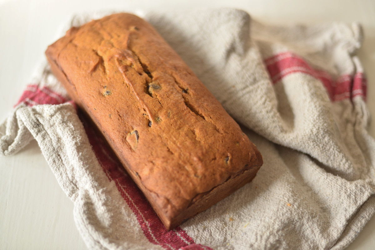 {First loaf of pumpkin bread of the season}