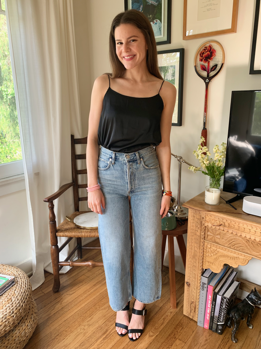 Grade + Gather Camisole, AGOLDE Denim, Cupcakes and Cashmere Heels