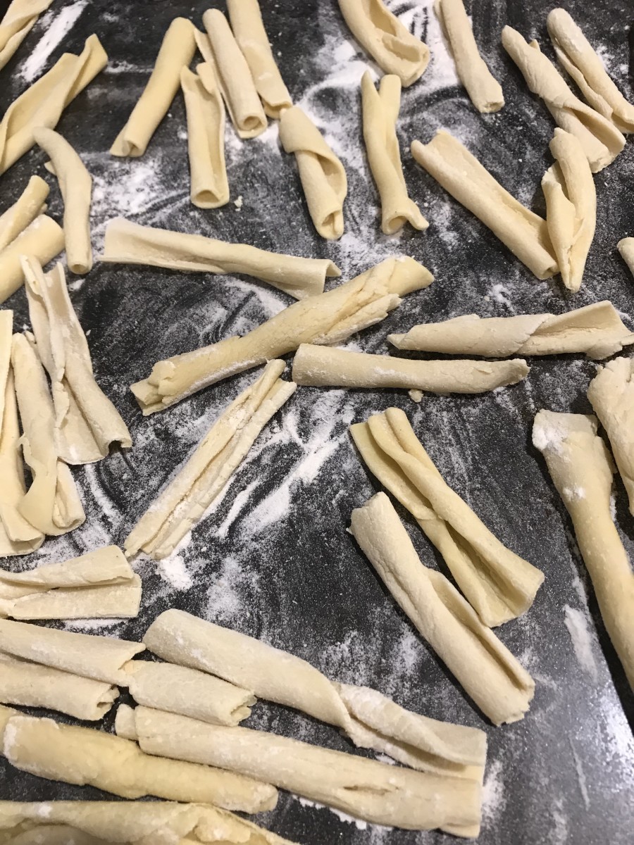Our homemade pasta was labor-intensive but  SO rewarding in the end!