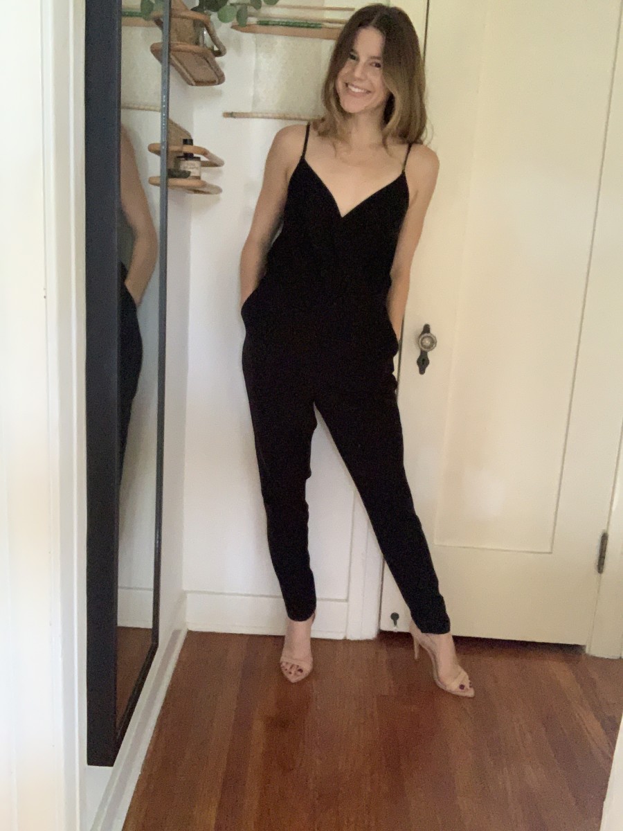 Cupcakes and Cashmere Violette Jumpsuit, Zara Heels (similar here)