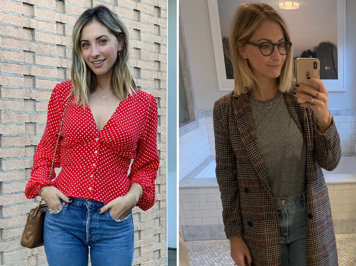 Left (save): Free People; Right (splurge): The Great
