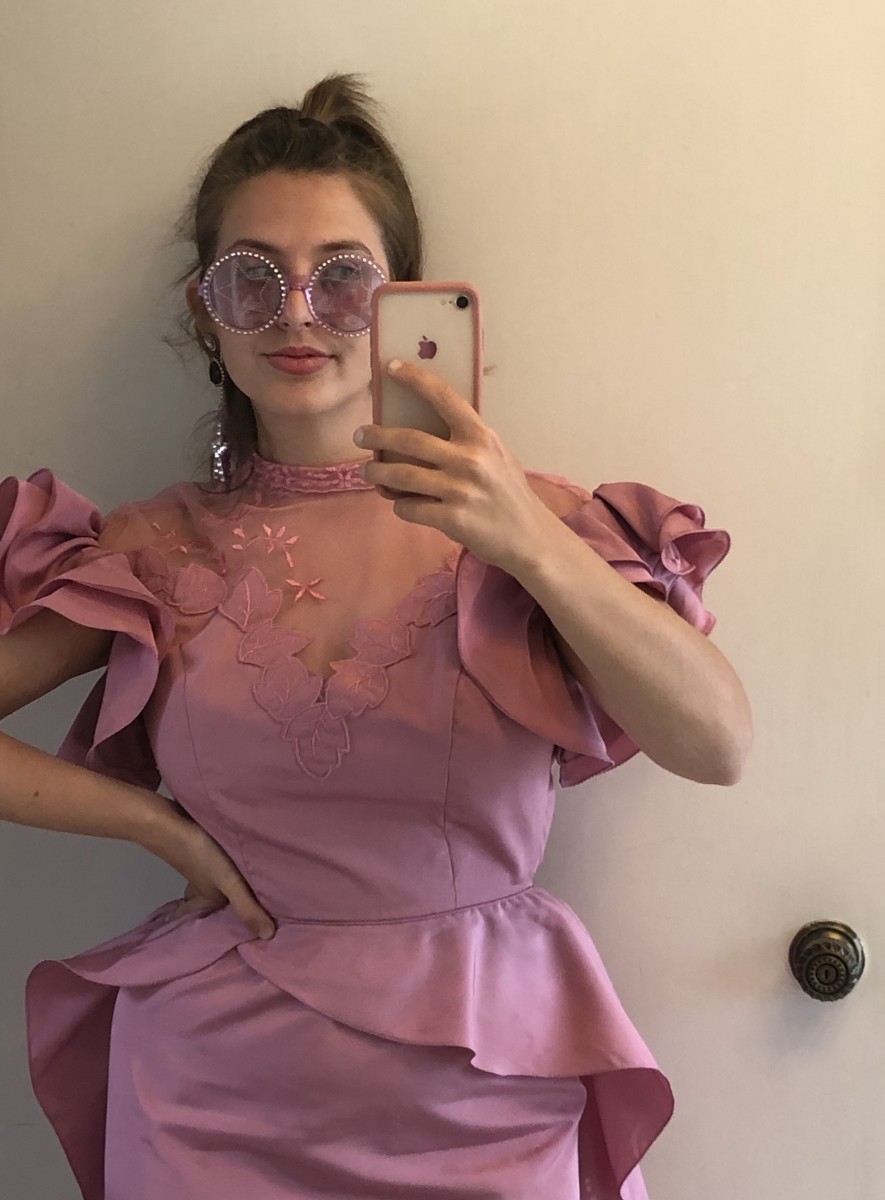 The theme that prompted this outfit, and the backstory of how I ended up owning this dress (NOT my prom dress, btw), are both too complex for this post...