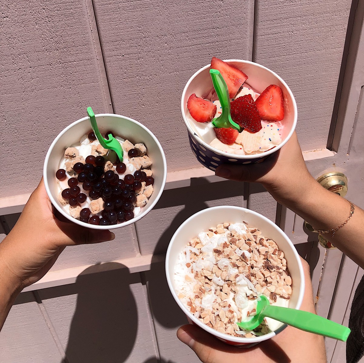 Our little trio clearly has very different taste in toppings.