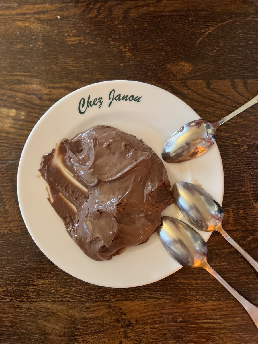 The famous chocolate mousse at Chez Janou