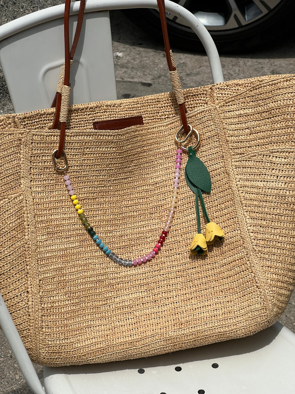 TROPICAL PUNCH CANDY BEADED BAG CHARM