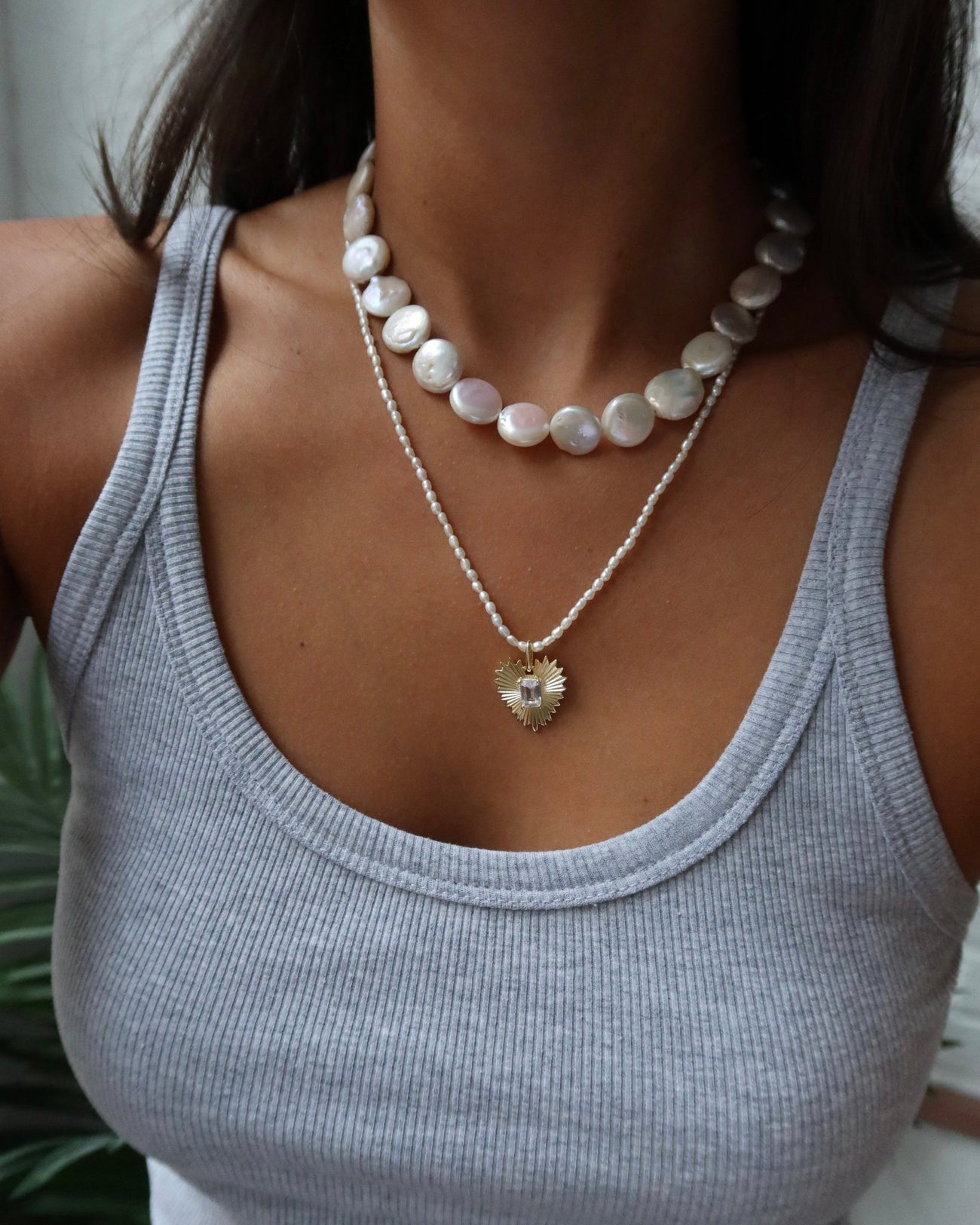 ANIKA FLAT ROUND PEARL NECKLACE - Shop Cupcakes and Cashmere