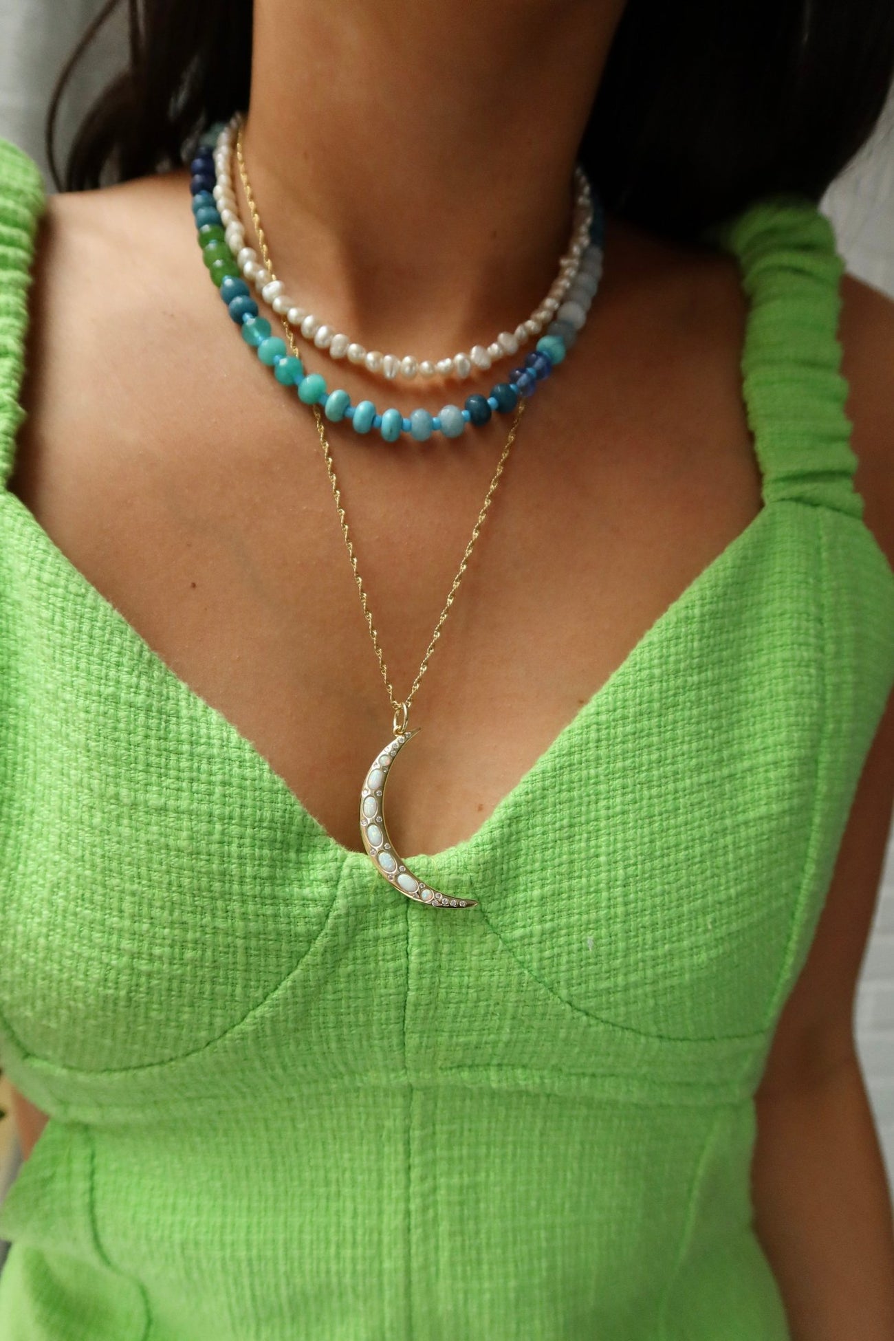 BLUEBERRY TWIST CANDY BEADED NECKLACE - Shop Cupcakes and Cashmere