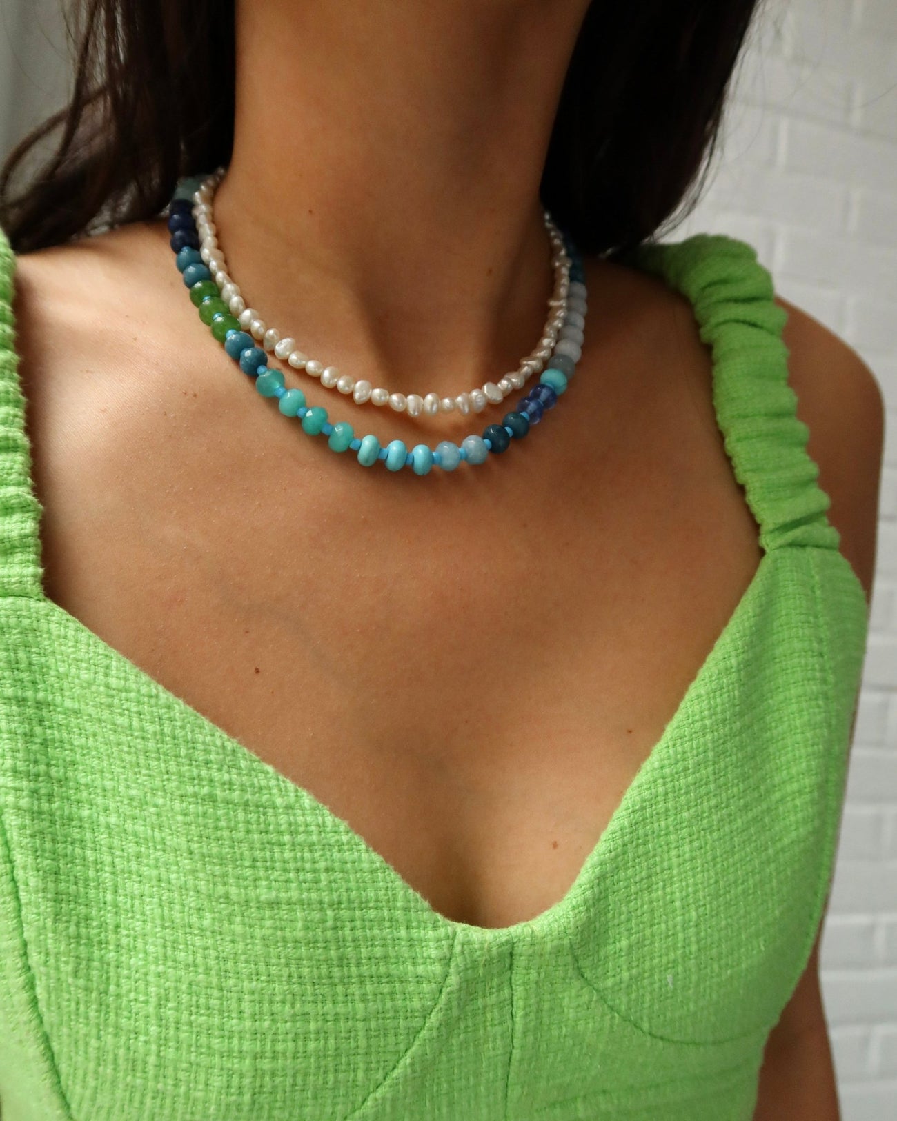 BLUEBERRY TWIST CANDY BEADED NECKLACE - Shop Cupcakes and Cashmere