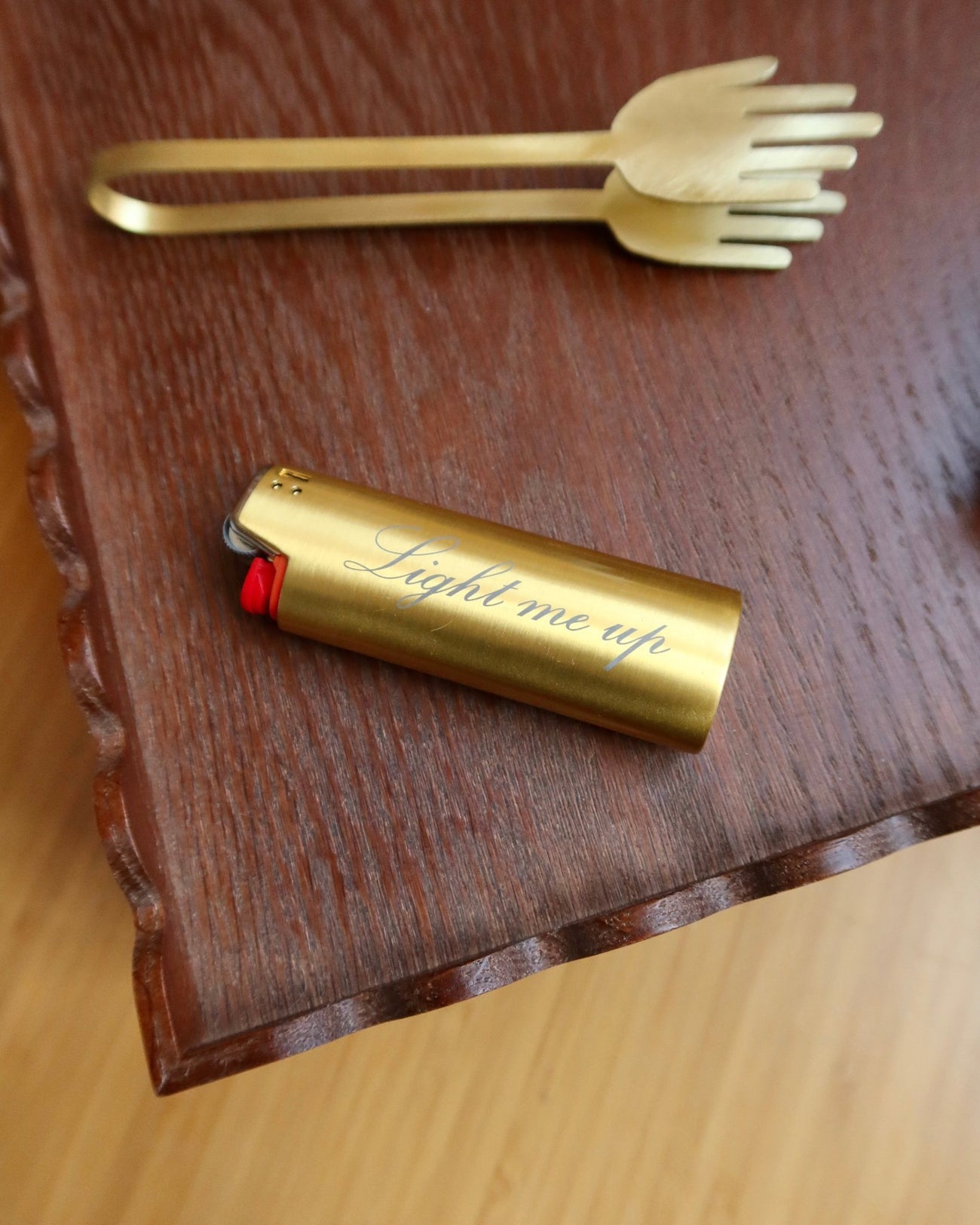 BRUSHED BRASS LIGHTER COVER - Shop Cupcakes and Cashmere
