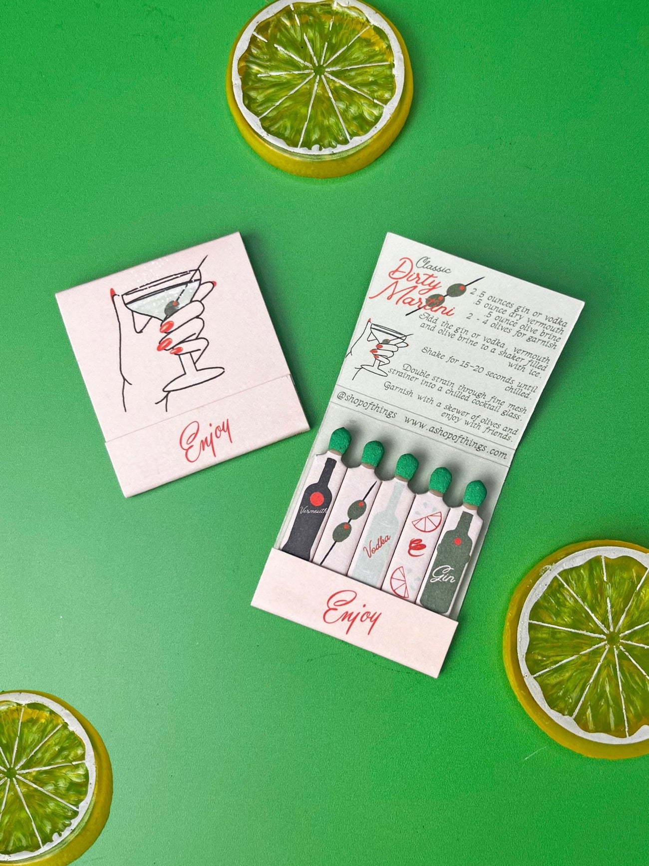 COCKTAIL MATCHBOOKS (SET OF 3) - Shop Cupcakes and Cashmere