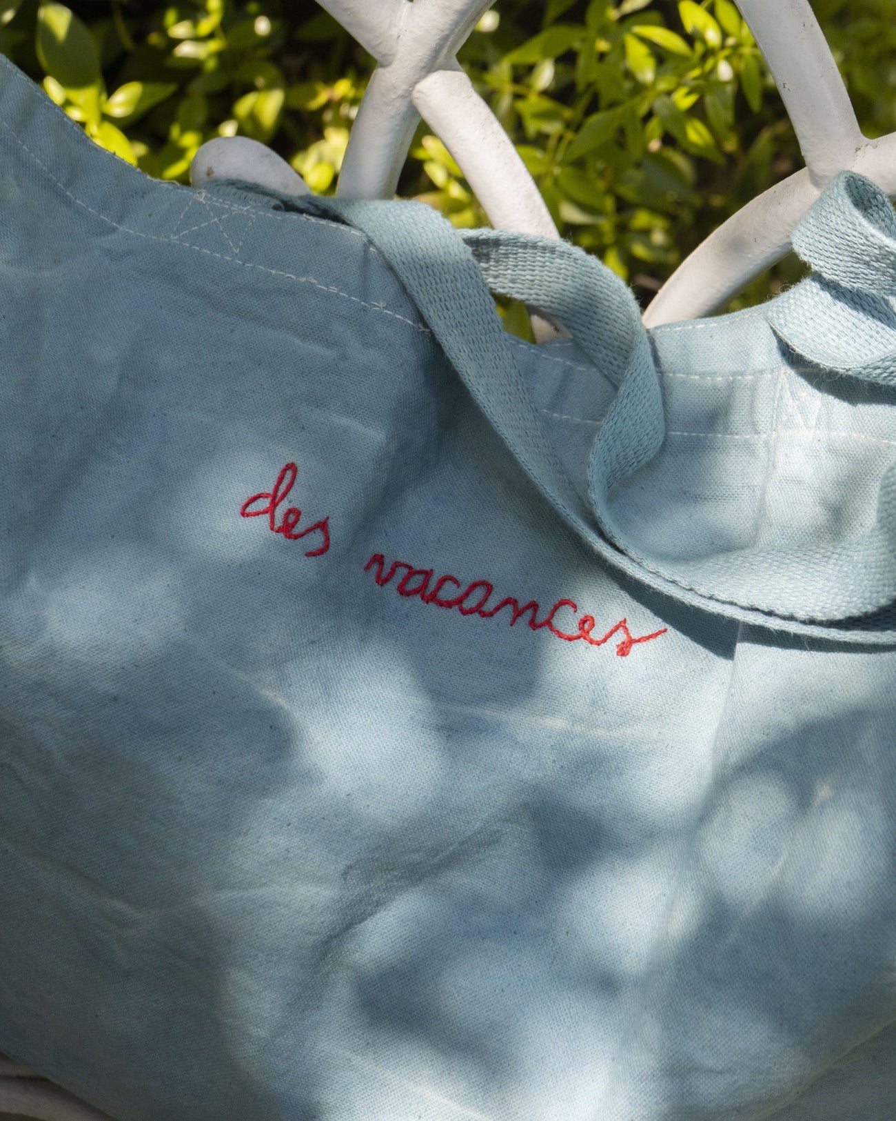 HAND EMBROIDERED VACANCES COTTON TOTE - Shop Cupcakes and Cashmere