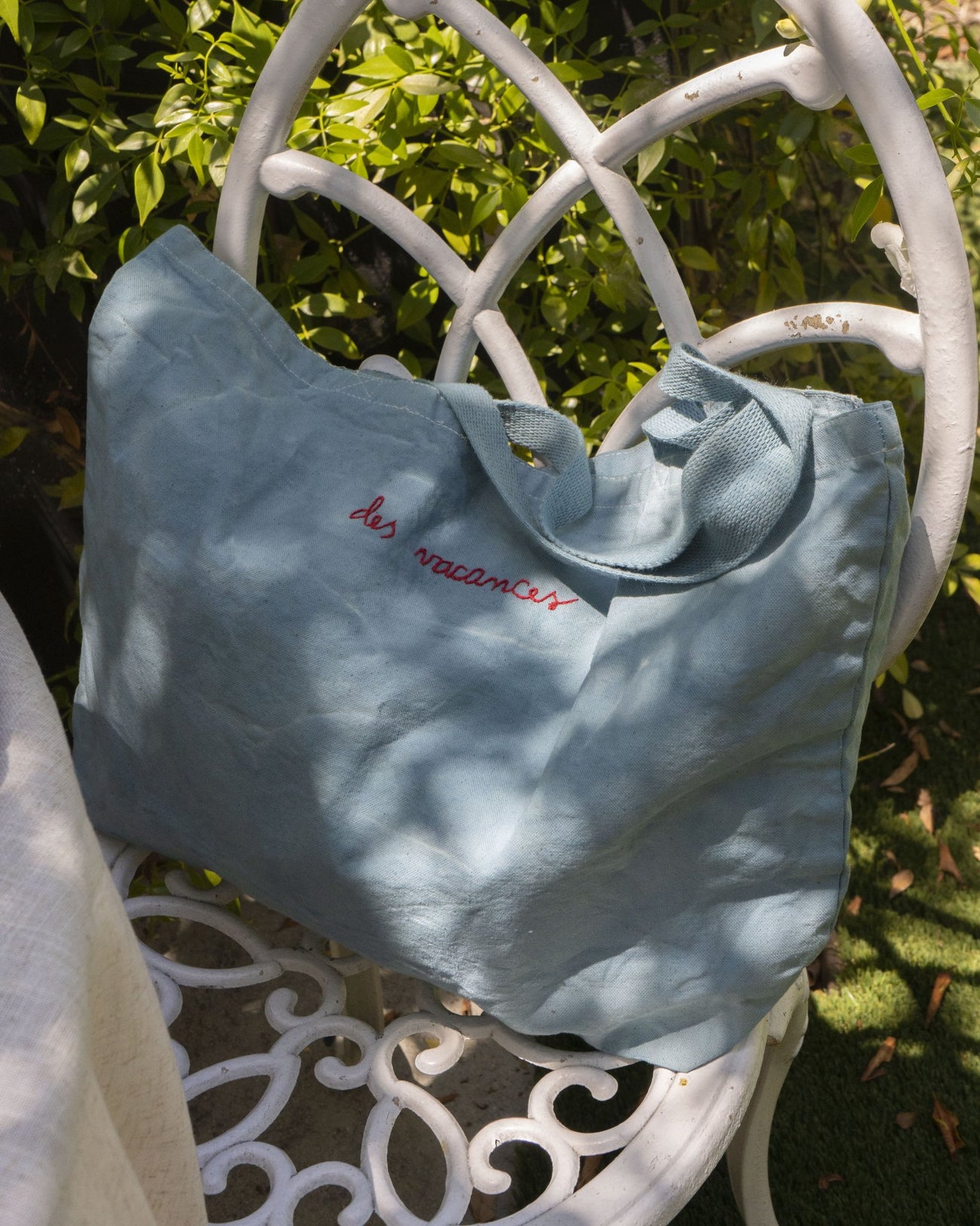 HAND EMBROIDERED VACANCES COTTON TOTE - Shop Cupcakes and Cashmere