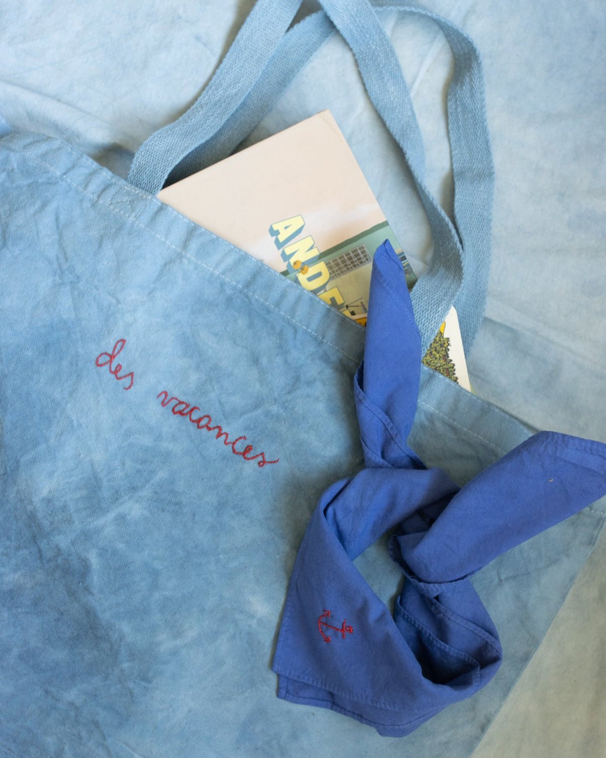 HAND EMBROIDERED VACANCES COTTON TOTE - Shop Cupcakes and Cashmere