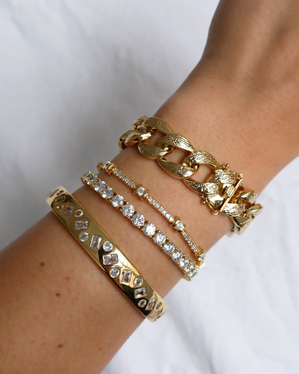 INDIRA SCATTERED STONE BANGLE - Shop Cupcakes and Cashmere
