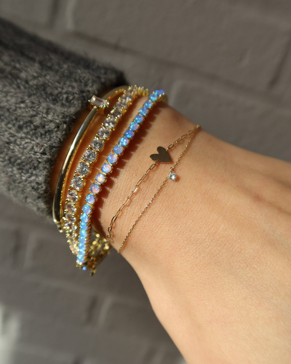 LENOX 14K HEART LINK BRACELET - Shop Cupcakes and Cashmere