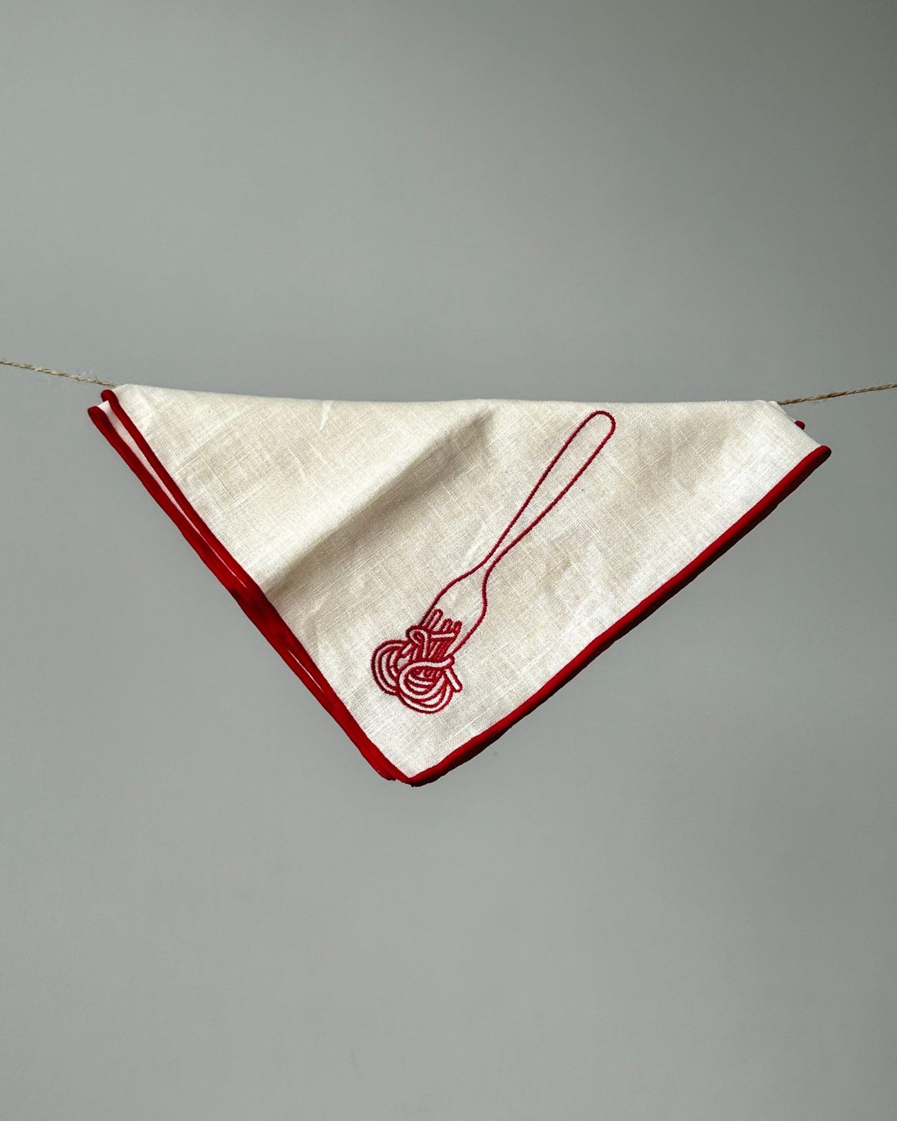 LINEN BLEND NAPKIN SPAGHETTI EMBROIDERY (SET OF 2) - Shop Cupcakes and Cashmere