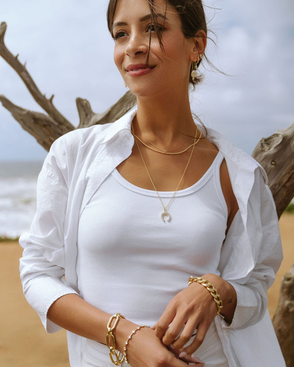 LOREN HORSESHOE PENDANT NECKLACE - Shop Cupcakes and Cashmere
