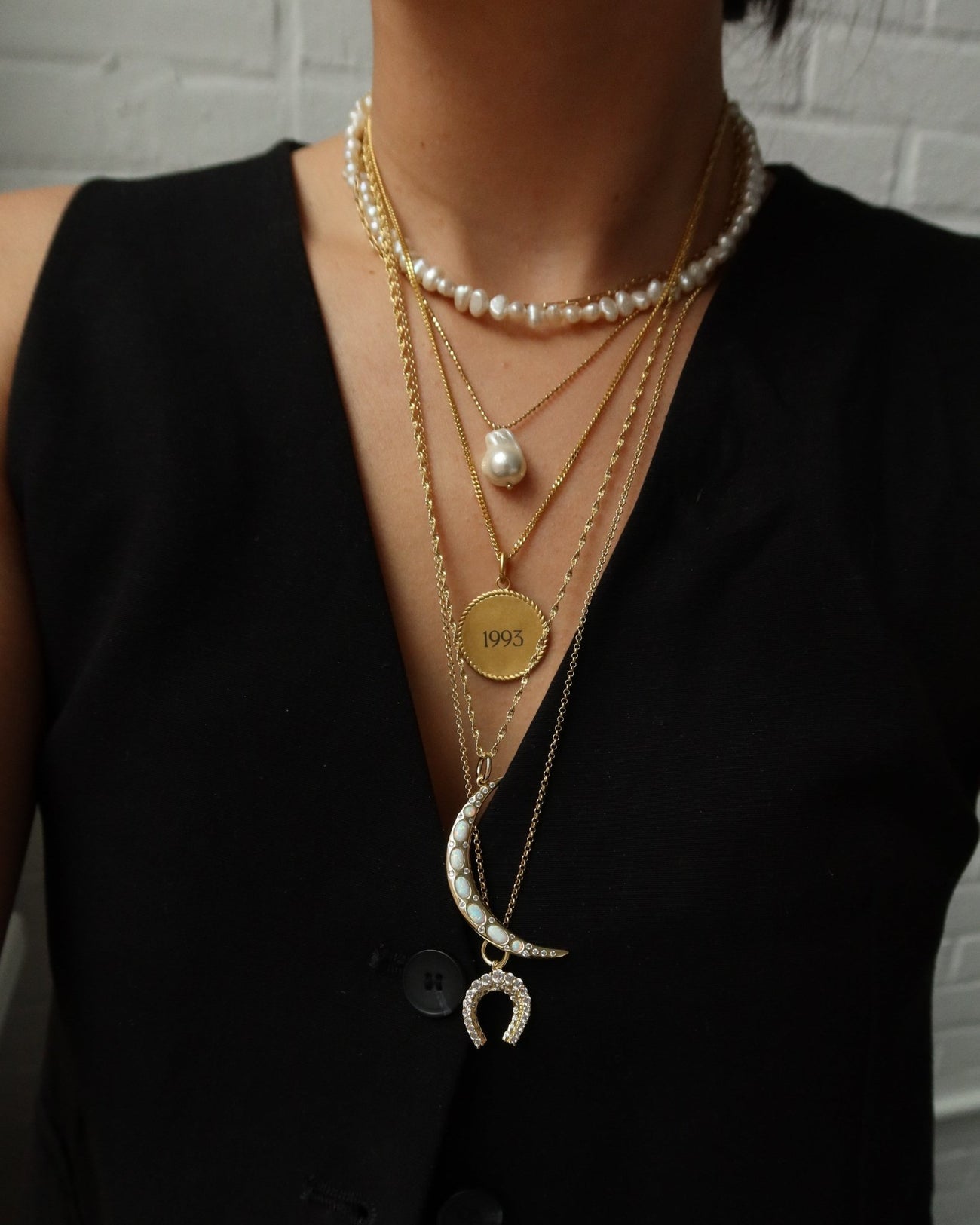 MARY - KATE BAROQUE PEARL ON SMALL BEAD CHAIN - Shop Cupcakes and Cashmere