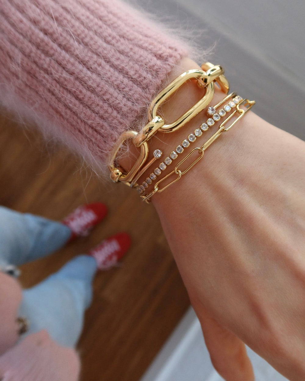 MIRA BEZEL TENNIS BRACELET - Shop Cupcakes and Cashmere