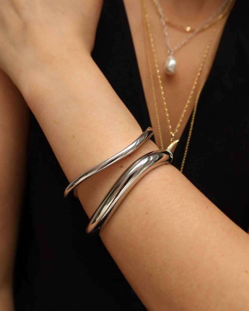 MISCHA WAVY CUFF BRACELET SET (SET OF 2) - Shop Cupcakes and Cashmere