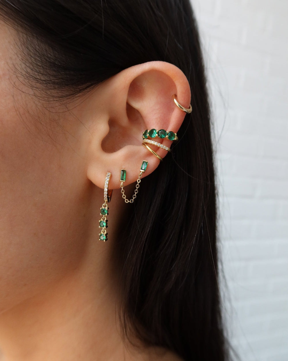 NINA GREEN SPARKLE EAR CUFF - Shop Cupcakes and Cashmere