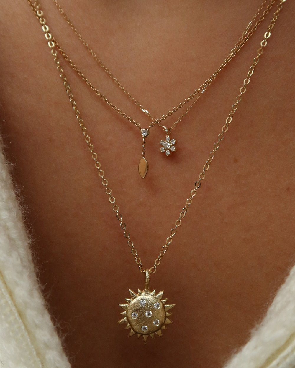 PFEIFFER LEAF DROP DIAMOND NECKLACE - Shop Cupcakes and Cashmere