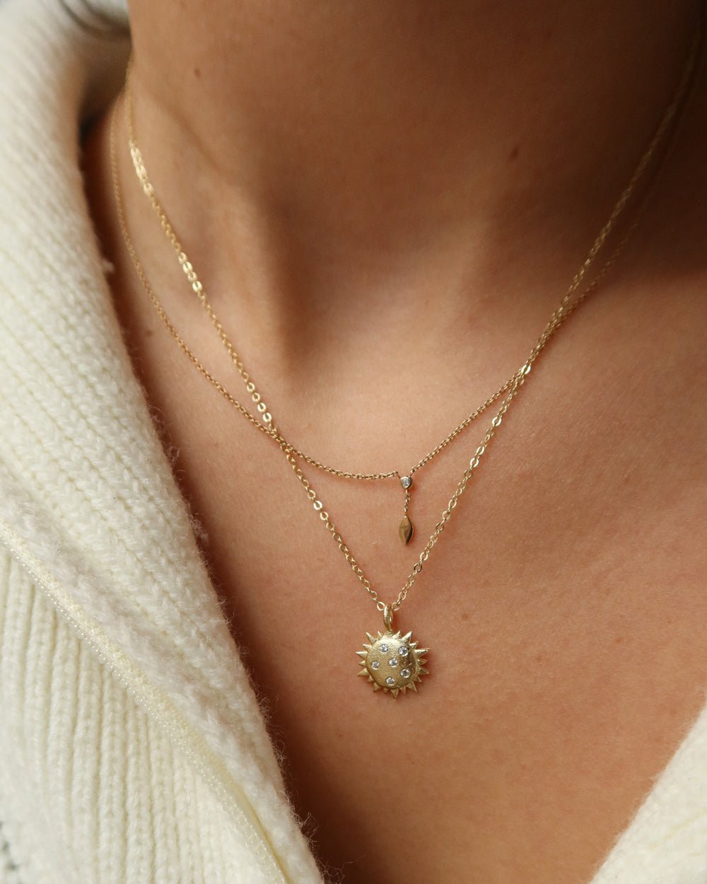 PFEIFFER LEAF DROP DIAMOND NECKLACE - Shop Cupcakes and Cashmere